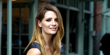 Mischa Barton in front of her new London boutique
